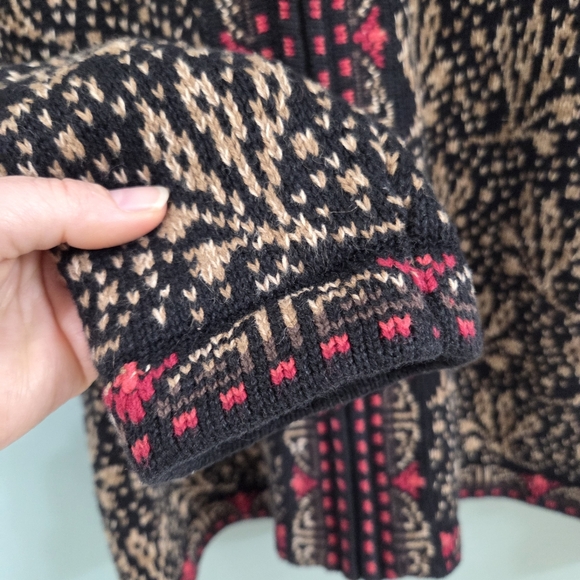 Nomadic Traders Womens Colorful Patterned Zip Up Cardigan Sweater Large Cottage - Picture 5 of 9